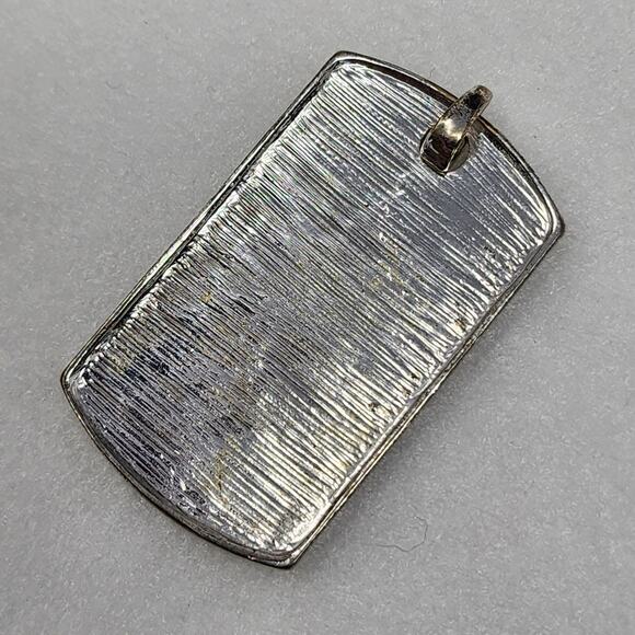 Vintage Metal Brocade Necklace Pendant - Picture 4 of 4
